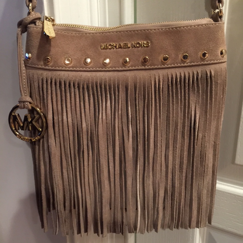 Michael Kors fringe suede cross body